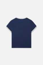 Scuffers Block T-Shirt Dark Blue Backside | IF1-91732